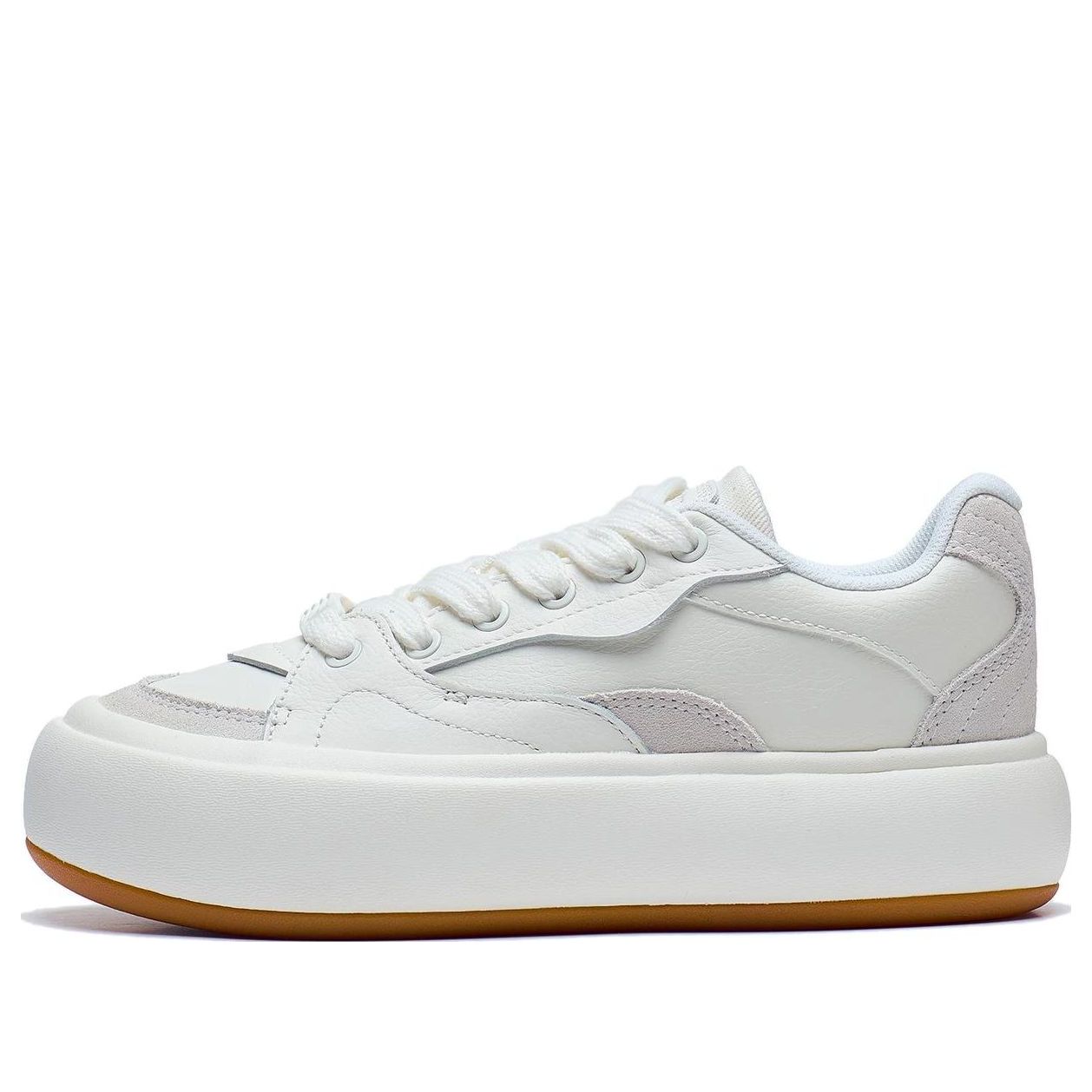(WMNS) Li-Ning Puff Platform 'White Gum' AZGT026-1