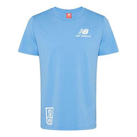 New Balance Men's New Balance Printing Logo Short Sleeve Blue AMT91656-TWI