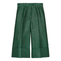 (WMNS) Gucci Mini GG Lurex Flared Trousers 'Green' 652118-ZAGLX-3091