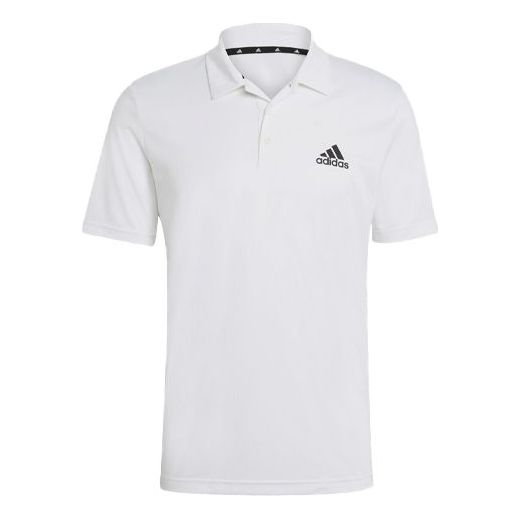 adidas M Pl Ps Training Sports Breathable Short Sleeve Polo Shirt White GM2154