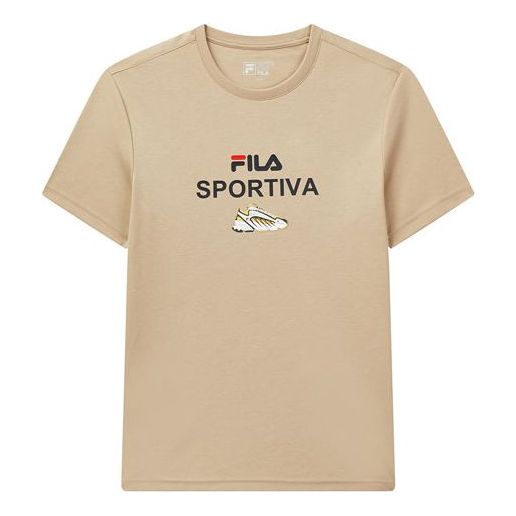 FILA ADE Series Printing Short Sleeve Khaki F11M028151F-LK