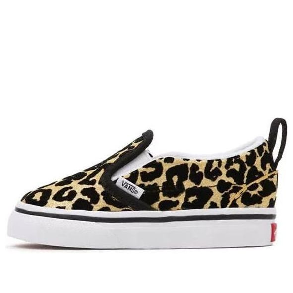 Vans Flocked Leopard Classic Slip-On Velcro 'Black Brown' VN000UBSABS