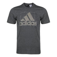 adidas Large Logo Athleisure Casual Sports Short Sleeve Gray DI0291