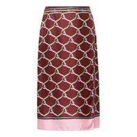 (WMNS) Gucci Criss-Cross Buckle Print Silk Skirt 'Multi-Color' 761378-ZAPCR-2064