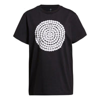 (WMNS) adidas x Marimekko Gfx 3 Printing Round-neck Black GT8823