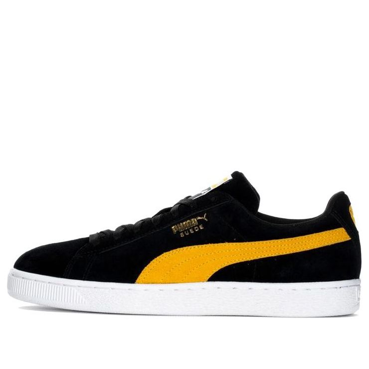 PUMA Suede Classic Low-Top Board Shoes Black/Yellow 365347-44