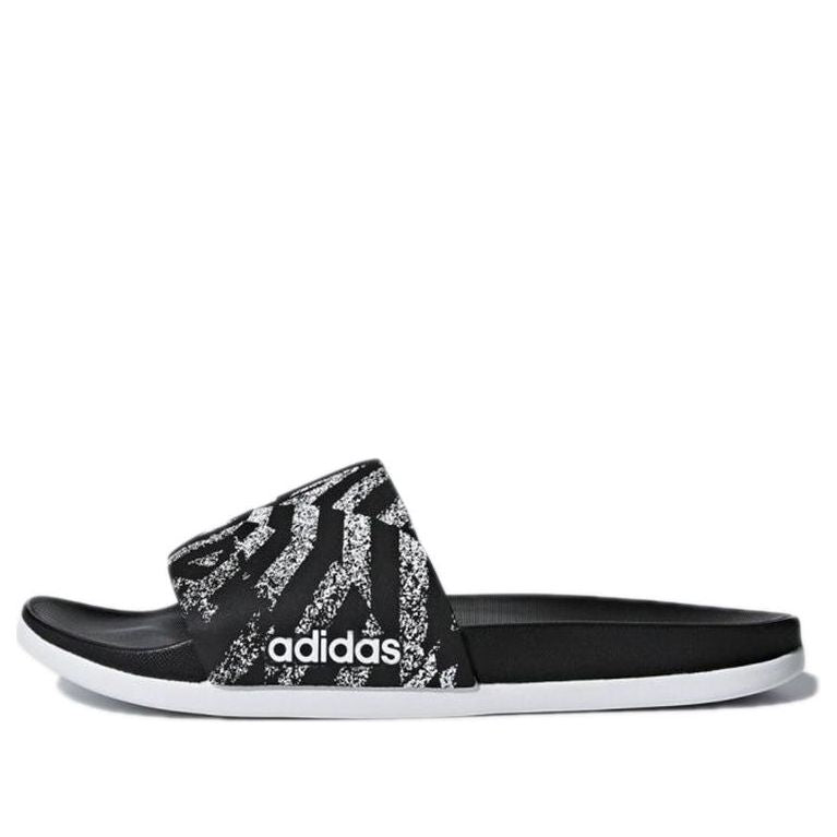 (WMNS) adidas Adilette CloudFoam Plus Graphic Slides 'Core Black' CG2820