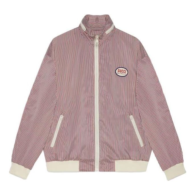 Gucci Striped Fabric Zip Jacket 'Red' 742834-ZAN70-9376