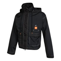 Men's Nike KD Swoosh Embroidered Pattern Woven Basketball Jacket Asia Edition Black CV2404-010