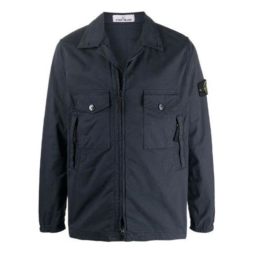 STONE ISLAND Cotton Overshirt 'Navy' 751510610-V0020
