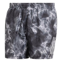adidas Own The Run Allover Print Shorts Asia Sizing 'White Black Grey Six' IB6395