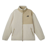 New Balance x JHI Crossover Stay Warm Splicing lambAsia Sizing 's wool Reversible Stand Collar Jacket Couple Style Khaki NQA89013-IV