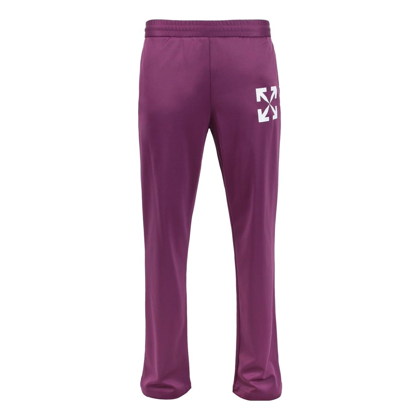 Men's Off-White SS22 Solid Color Logo Printing Straight-Leg Casual Pants/Trousers Loose Fit Purple OMCJ018S22FAB0023701
