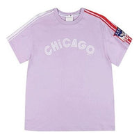 MLB Small Memphis Grizzlies Chest Alphabet Printing Cotton Short Sleeve Unisex Blue Purple 31TSCG931-02V