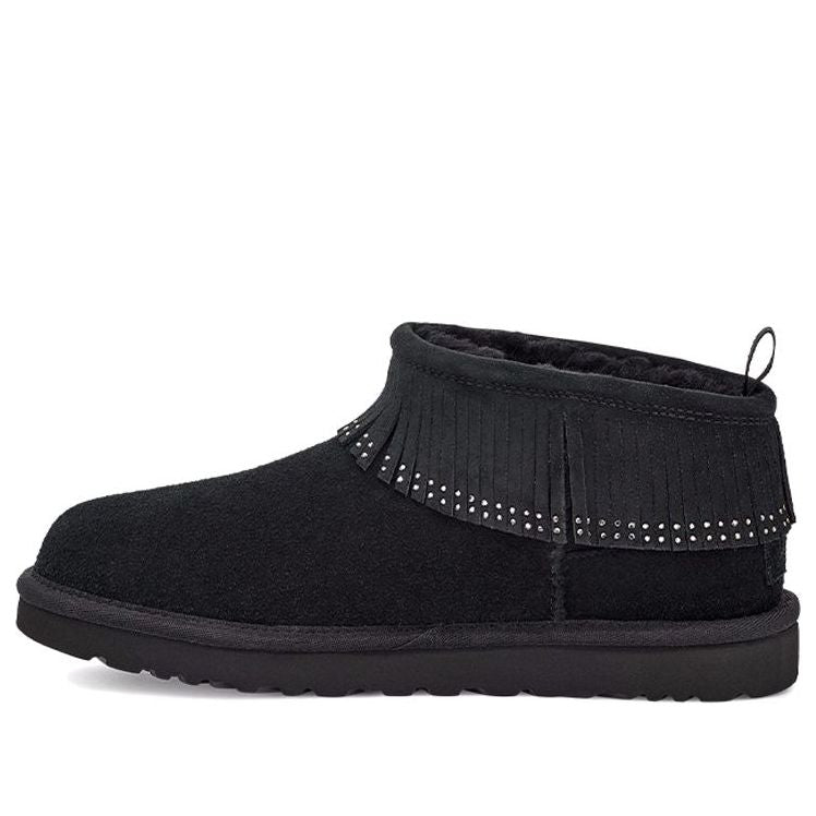 (WMNS) UGG Ultra Mini Fringe Bling 'Black' 1121576-BLK