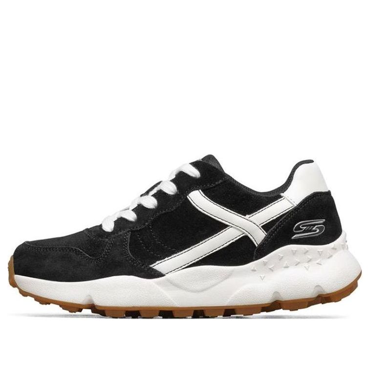 (WMNS) Skechers Bobs Gosan Sneakers Black/White/Brown 117139-BLK
