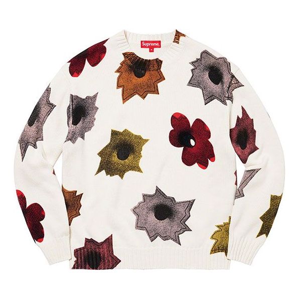 Supreme Nate Lowman Sweater 'White Grey Red' SUP-SS22-179