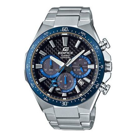 CASIO Waterproof EDIFICE Sapphire Crystal Solar Powered Mens Silver Analog EFS-S520CDB-1BUPR