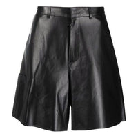 Men's Off-White SS21 Leather Cargo Shorts Loose Fit Black OMJF002F21LEA0011000