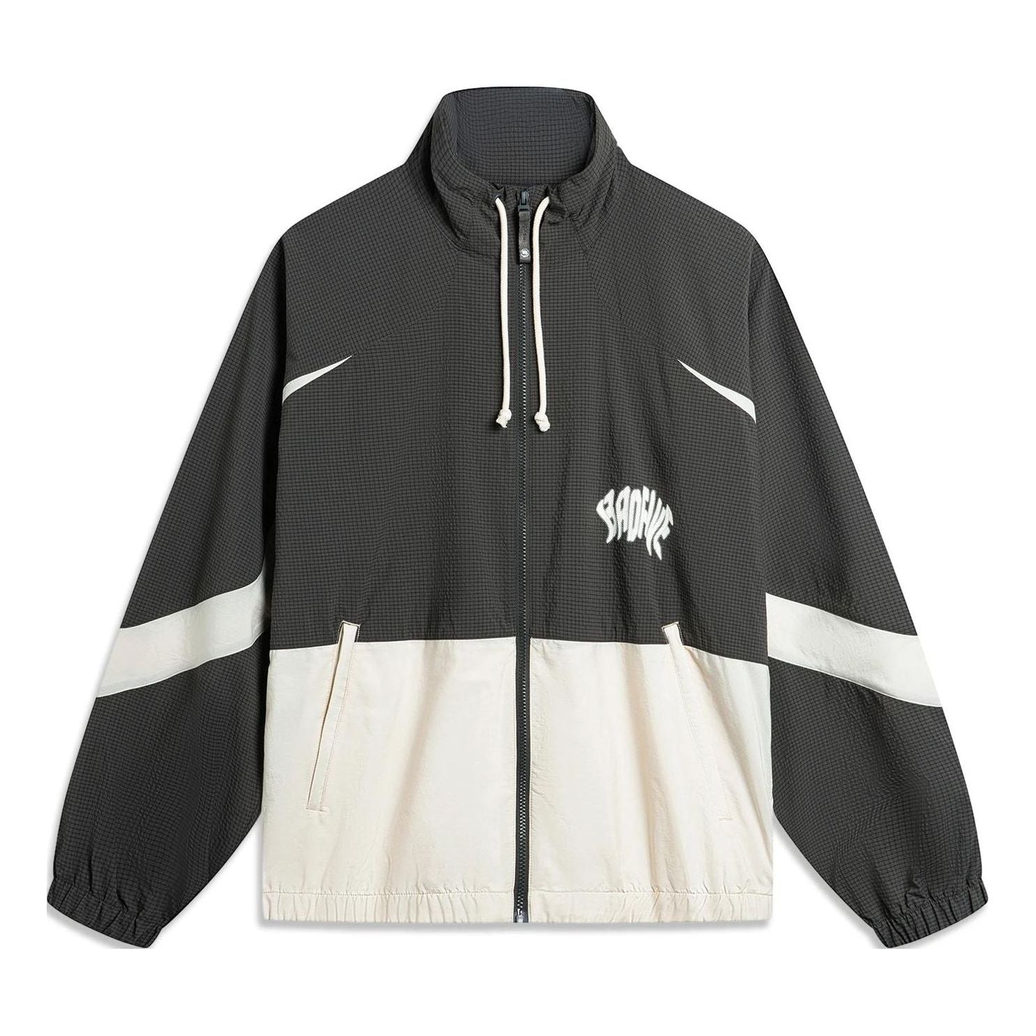 Li-Ning BadFive Graphic Jacket 'Grey White' AFDU419-6