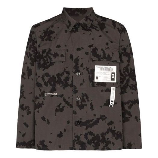 NEIGHBORHOOD Camouflage Printing Straight Shirt Jacket Gray 192SPNHSHM01