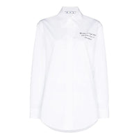 (WMNS) Off-White Printing Long Sleeves Shirt White OWGA031E20FAB0030110