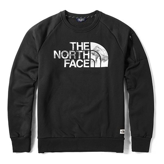 Men's THE NORTH FACE Chest Large Long Sleeves Round Neck Black NF0A3VUB-JK3
