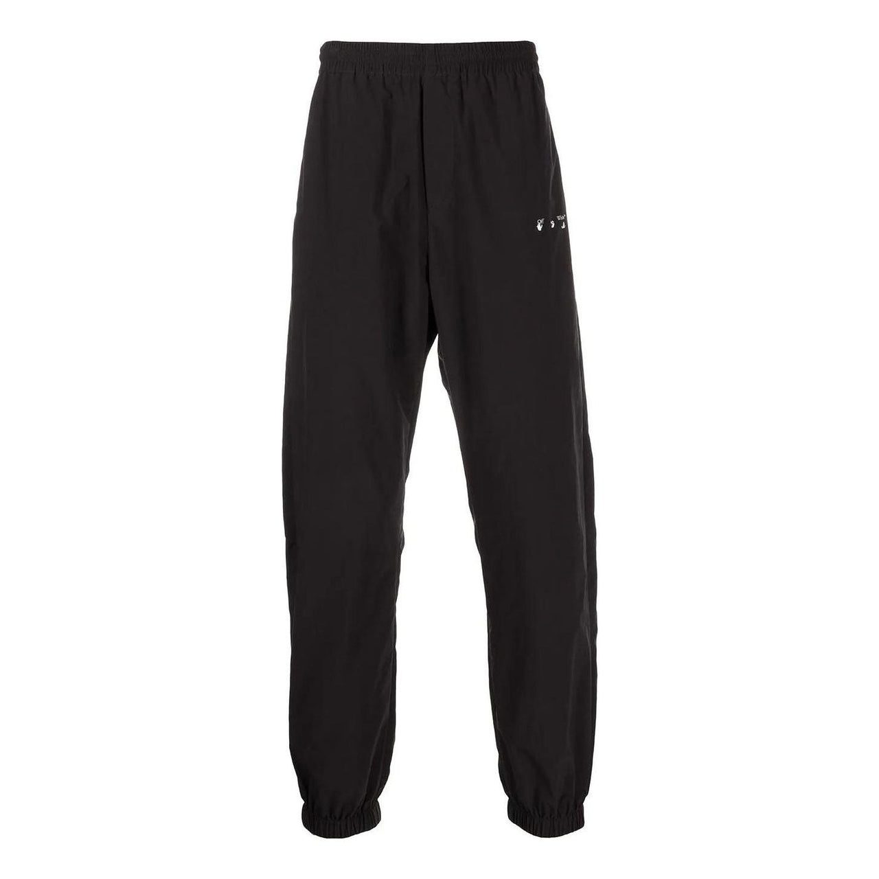 Men's Off-White FW22 Logo Printing Bundle Feet Sports Pants/Trousers/Joggers Black OMCA226C99FAB0011001
