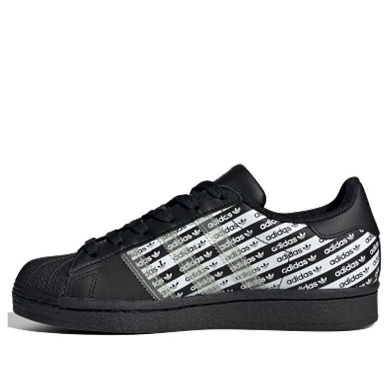 (GS) adidas originals Superstar J 'Black White' FV3762