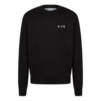Off-White FW21 Logo Cotton Round Neck Long Sleeves Version Black OMBA025R21FLE0011001