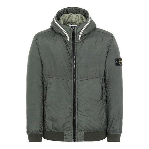 Men's STONE ISLAND Sleeve hooded casual Jacket Green 731540423-V0059