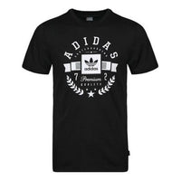 adidas originals Athleisure Casual Sports Breathable Short Sleeve Black DT8104