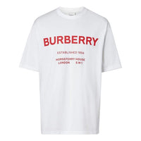 Burberry Unisex Horseferry Letter Printing White 80172251