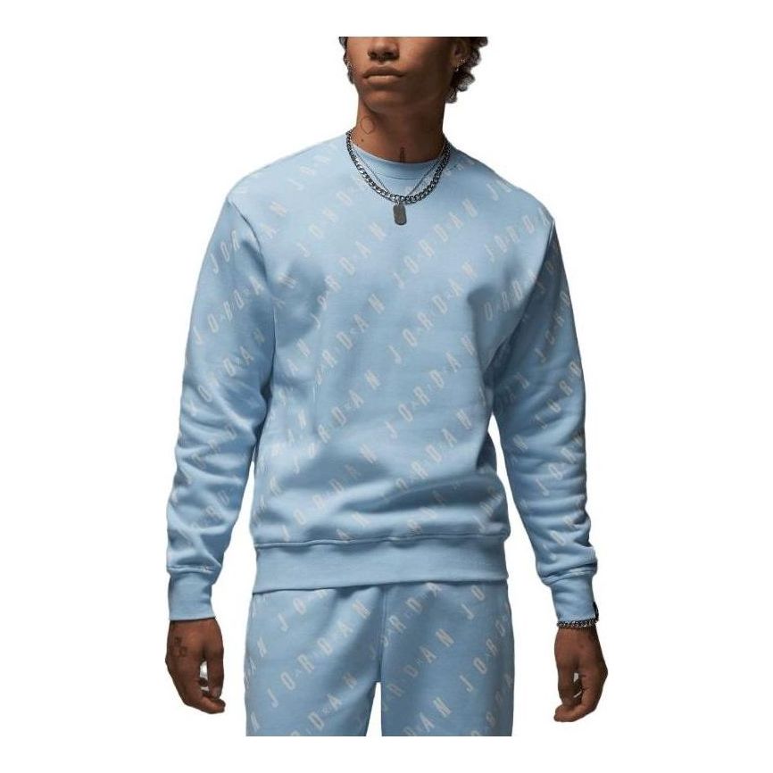 Air Jordan Multi Logo Graphic Hoodie 'Ice Blue' DX9173-411
