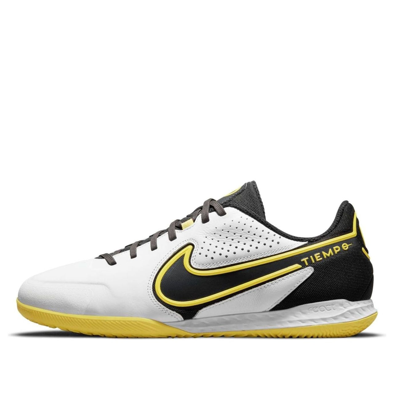 Nike React Tiempo Legend 9 Pro IC 'White Yellow Black' DA1183-107