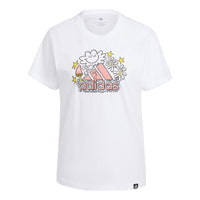 (WMNS) adidas Doodle Graphic T-Shirt Asia Sizing 'White' IB4887