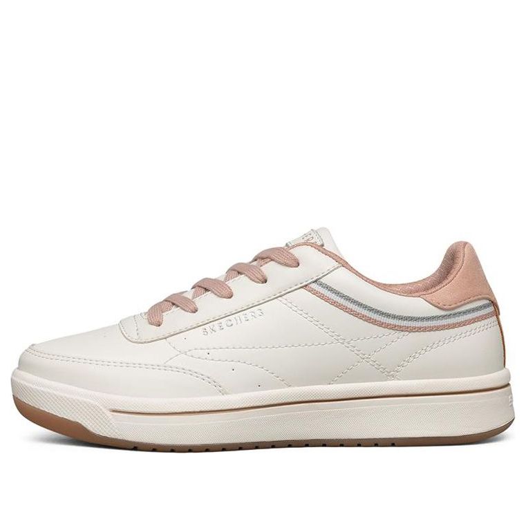 (WMNS) Skechers Downtown Low-Top Sneakers White/Pink 74431-WLPK