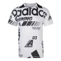 adidas FreeLift Daily Print Tee 'White Black' DX9513