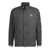 adidas Graphic Full-Zip Long Sleeve Padded Jacket 'Black' HY0979