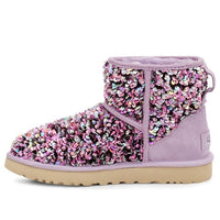 (WMNS) UGG Classic Mini Stellar Sequin Snow Boots Purple 1112515-LFST
