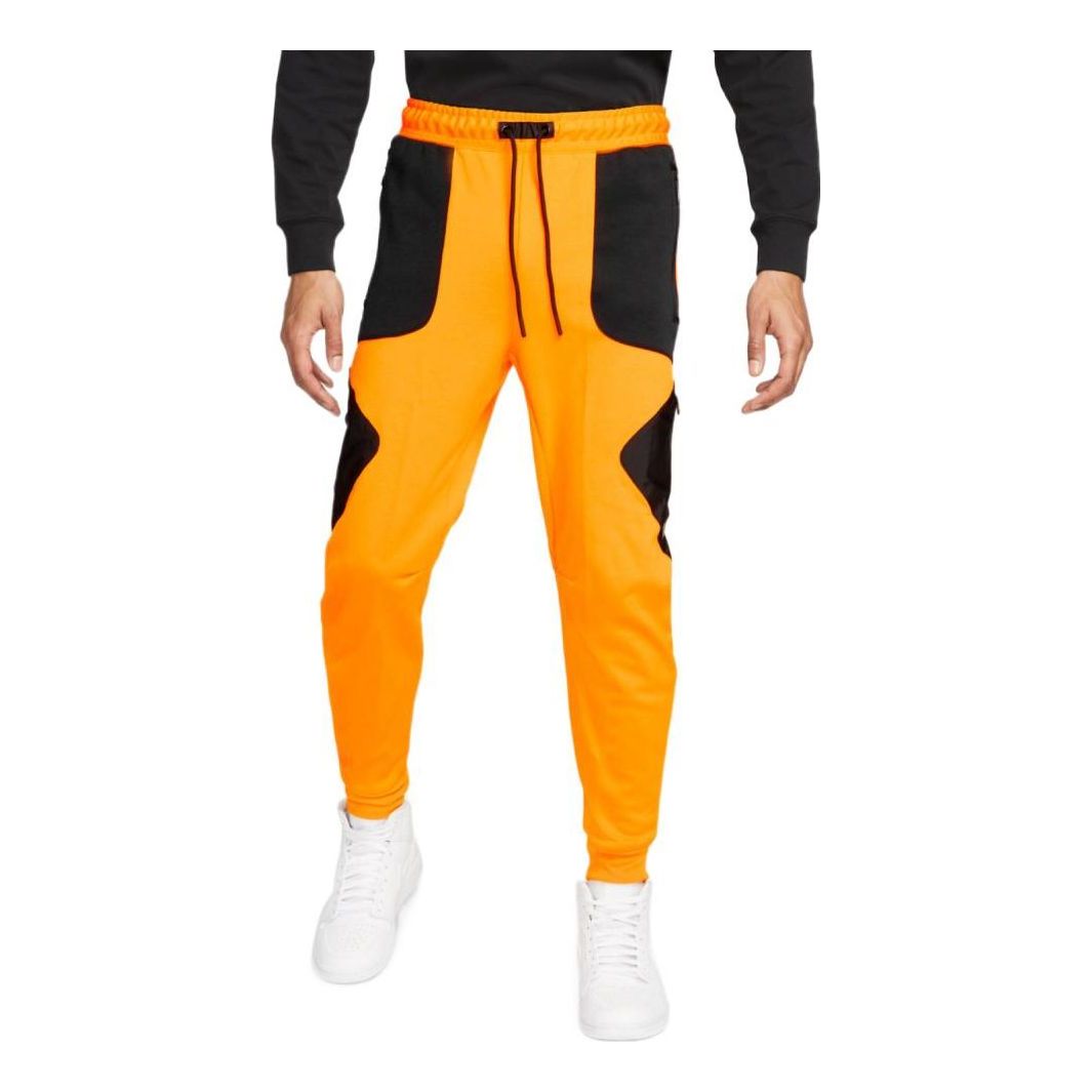 Men's Air Jordan x Zion Naruto Crossover Contrasting Colors Alphabet Athleisure Casual Sports Pants Yellow DO6599-833