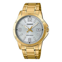 CASIO Quartz Stainless Steel Strap Waterproof SilverGray Dial Mens SilverGray Analog MTP-V004G-7B2
