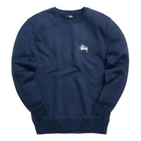 Stussy Unisex Basic Crew Round-neck Sweatshirt Blue 1914416-0806