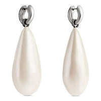 (WMNS) Balenciaga Palazzo Pearl Earrings 'Antique Silver' 786840TP01Z1290