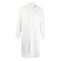 Men's Y-3 SS21 Zipper Pocket Long Sleeves Shirt White GV4219