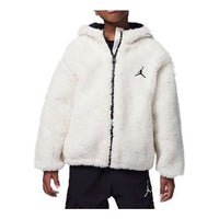 (GS) Air Jordan Jacquard Sherpa Jacket 'White Black' FV2879-120