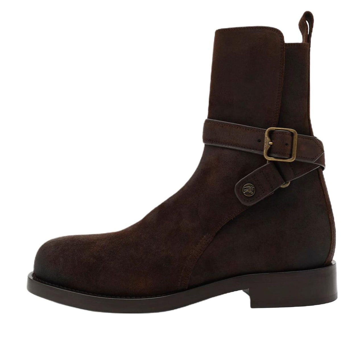 Burberry Waxed Suede Ledger Boots 'Moorhen Brown' 81243551