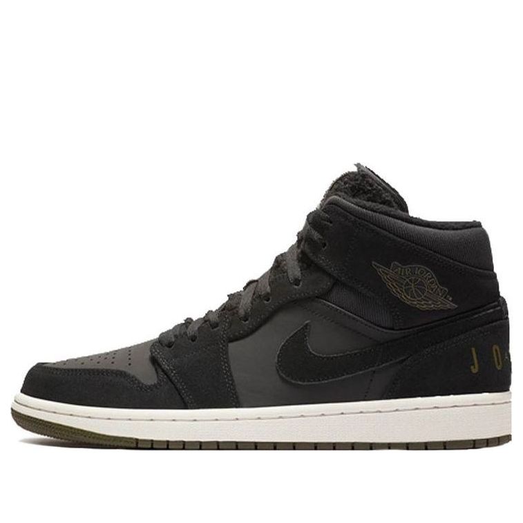 Air Jordan 1 Retro Mid 'Black White Sole' BQ6579-001