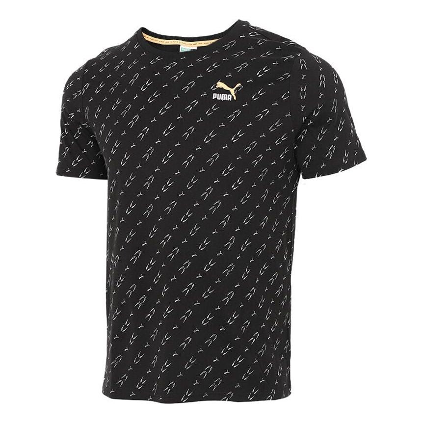 PUMA Elevated Printed T-Shirt 'Black' 532663-01