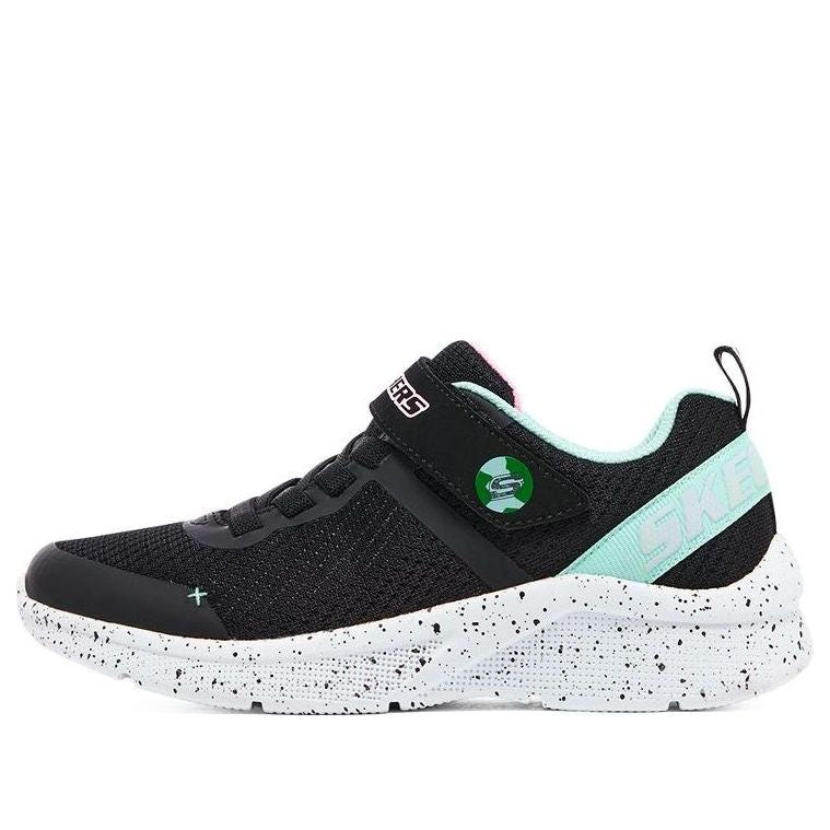 (GS) Skechers Microspec Lifestyle Shoes 'Black Turquoise White' 302488L-BKAQ